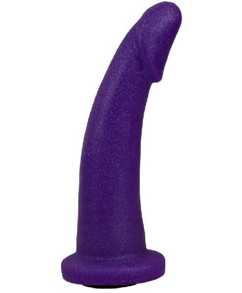Фиолетовая гладкая изогнутая насадка-плаг - 14,7 см. от LOVETOY (А-Полимер)