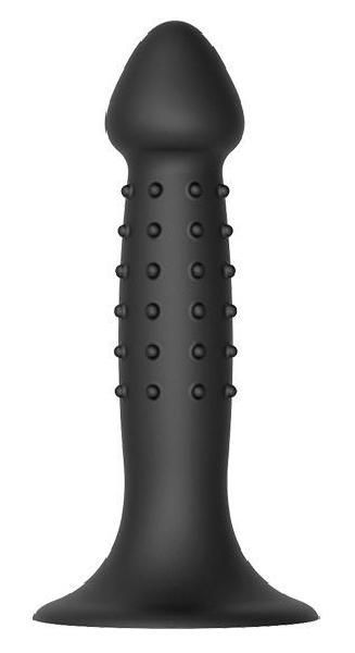 Черный анальный фаллоимитатор NUBBED PLUG - 13,5 см. от Dream Toys