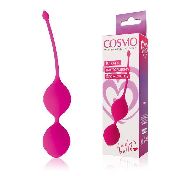 Ярко-розовые вагинальные шарики Cosmo от Bior toys