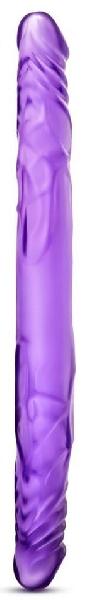 Фиолетовый двусторонний фаллоимитатор 14 Inch Double Dildo - 35 см.  от Blush Novelties