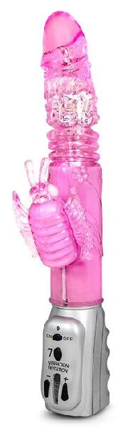 Розовый вибромассажер Butterfly Stroker - 29,8 см. от Blush Novelties