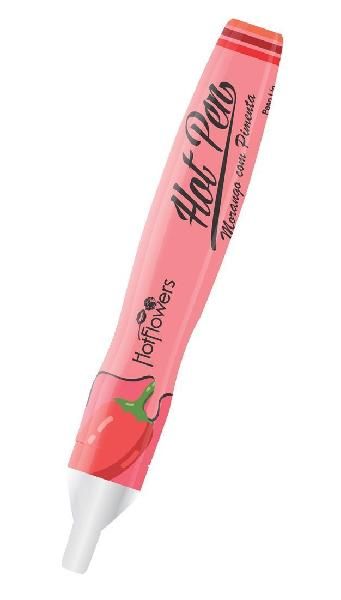 Ручка для рисования на теле Hot Pen со вкусом клубники и острого перца от HotFlowers