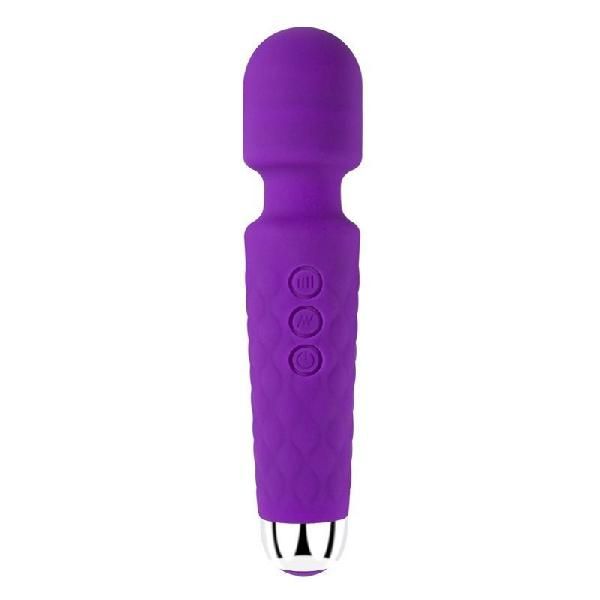 Фиолетовый силиконовый wand-вибратор - 20 см. от Secwell