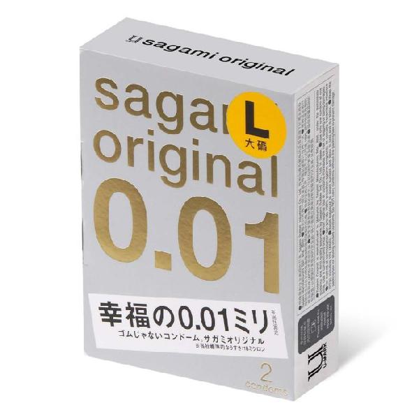 Презервативы Sagami Original 0.01 L-size увеличенного размера - 2 шт. от Sagami