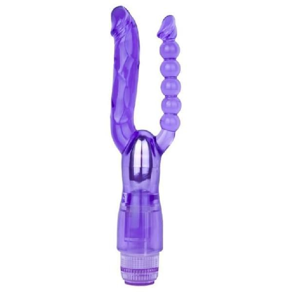 Фиолетовый анально-вагинальный вибратор Extreme Dual Vibrator - 25 см. от Me You Us