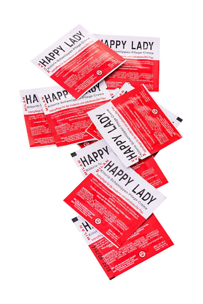 Набор из 10 пробников крема для усиления возбуждения у женщины Happy Lady от Milan Arzneimittel GmbH