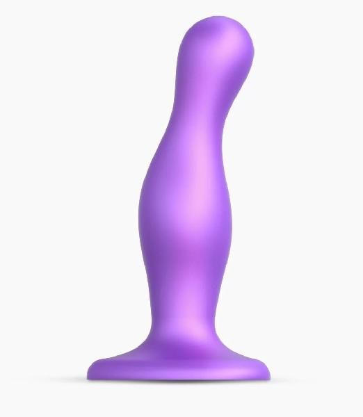 Фиолетовая насадка Strap-On-Me Dildo Plug Curvy size M от Strap-on-me