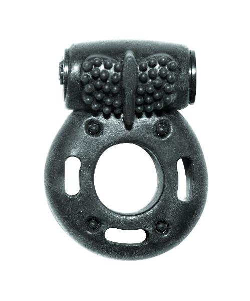 Черное эрекционное кольцо с вибрацией Rings Axle-pin от Lola toys