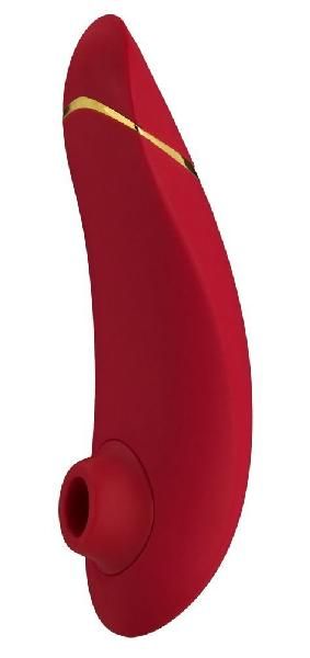 Красный бесконтактный клиторальный стимулятор Womanizer Premium от Womanizer