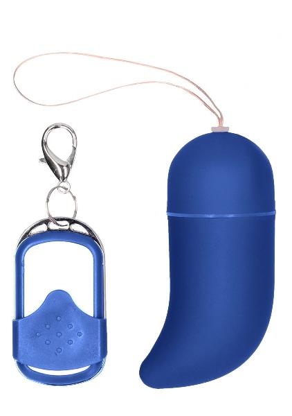 Синее виброяйцо Medium Wireless Vibrating G-Spot Egg с пультом - 7,5 см. от Shots Media BV