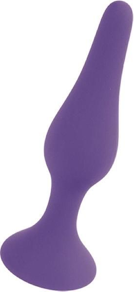 Фиолетовая анальная втулка Silcone Purple Plug Large - 12,5 см. от Boys of Toys