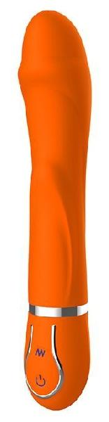 Оранжевый вибратор DIAMOND DARLING - 22 см. от Dream Toys