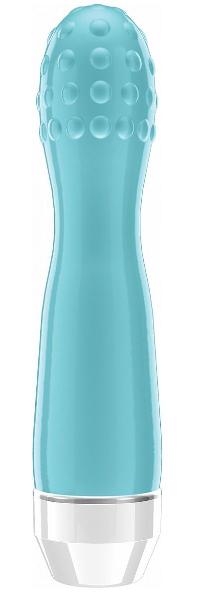Голубой вибратор Lowri с покрытой шишечками головкой - 15 см. от Shots Media BV