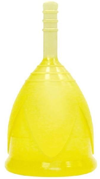 Желтая менструальная чаша размера L от Тюльпан