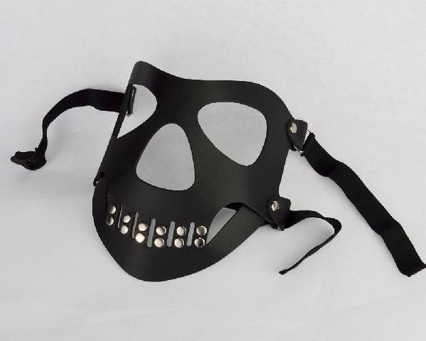 Черная маска  Череп  с пряжками от Sitabella