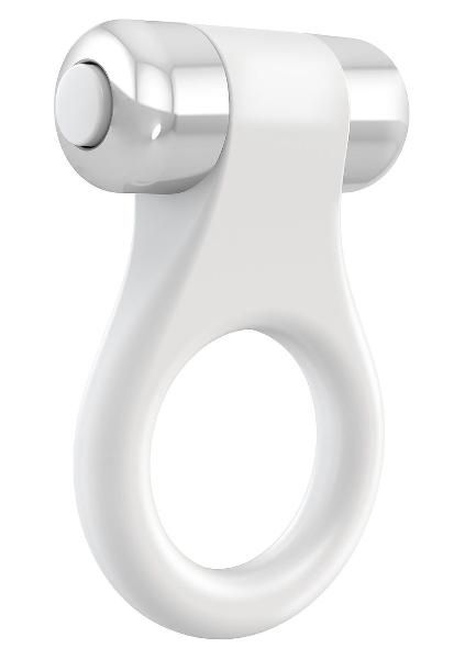 Белое эрекционное кольцо с вибрацией B1 от OVO