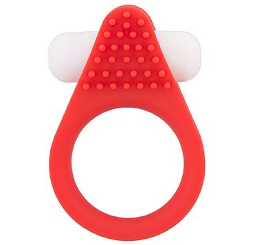 Красное эрекционное кольцо LIT-UP SILICONE STIMU RING 1 RED от Dream Toys