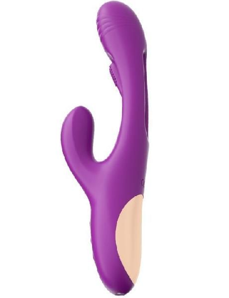 Фиолетовый ударный вибратор-кролик G-Hit - 24 см. от Eroticon