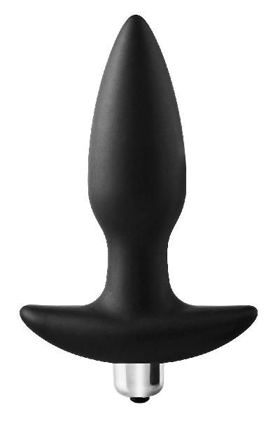 Черная анальная вибропробка FantASStic Vibrating Plug - 14 см. от Dream Toys