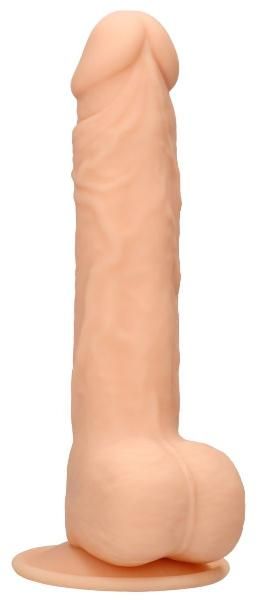 Телесный фаллоимитатор Silicone Dildo With Balls - 24 см. от Shots Media BV