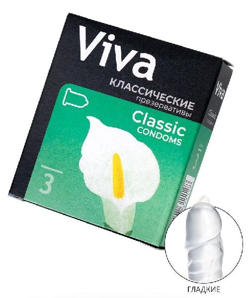 Классические гладкие презервативы VIVA Classic - 3 шт. от VIZIT