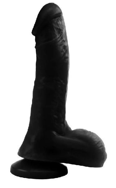 Черный фаллоимитатор Night Club Penis - 20 см. от Chisa