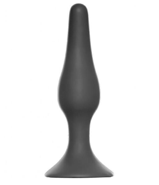Темно-серая анальная пробка Slim Anal Plug Large - 12,5 см. от Lola toys