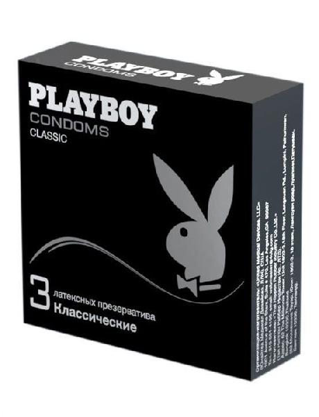 Классические гладкие презервативы Playboy Classic - 3 шт. от Playboy