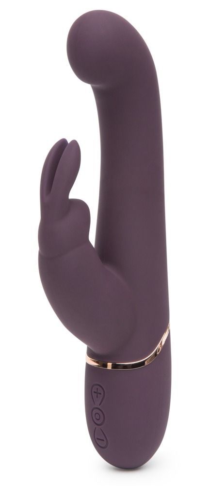 Фиолетовый вибратор Come to Bed Rechargeable Slimline G-Spot Rabbit Vibrator - 22,2 см. от Fifty Shades of Grey