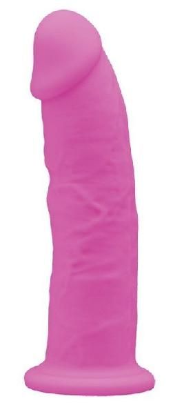 Розовый, светящийся в темноте фаллоимитатор Model 2 - 15,4 см. от Adrien Lastic