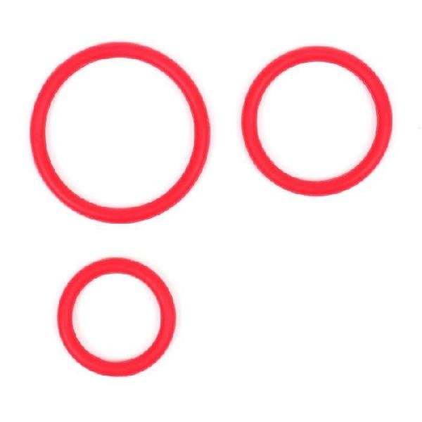Набор из 3 красных эрекционных колец «Оки-Чпоки» от Сима-Ленд