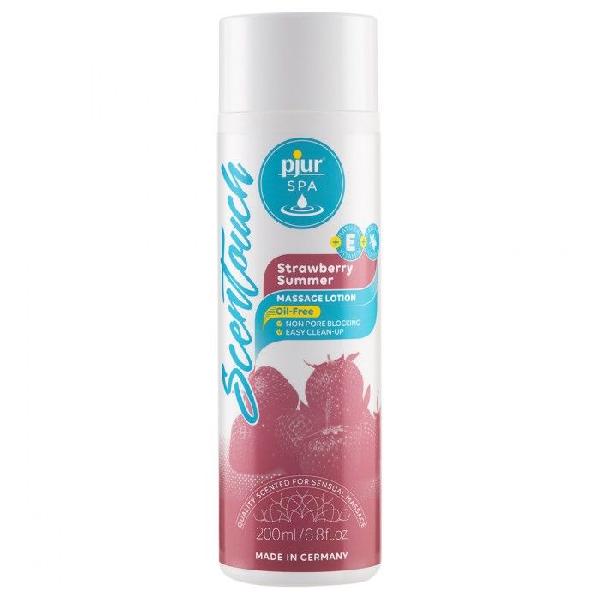 Массажный лосьон с ароматом клубники pjur SPA Scentouch Strawberry Massage Lotion - 200 мл. от Pjur