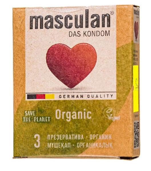 Экологически чистые презервативы Masculan Organic - 3 шт. от Masculan
