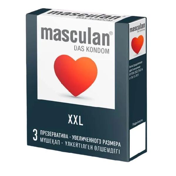 Презервативы увеличенного размера Masculan XXL - 3 шт. от Masculan