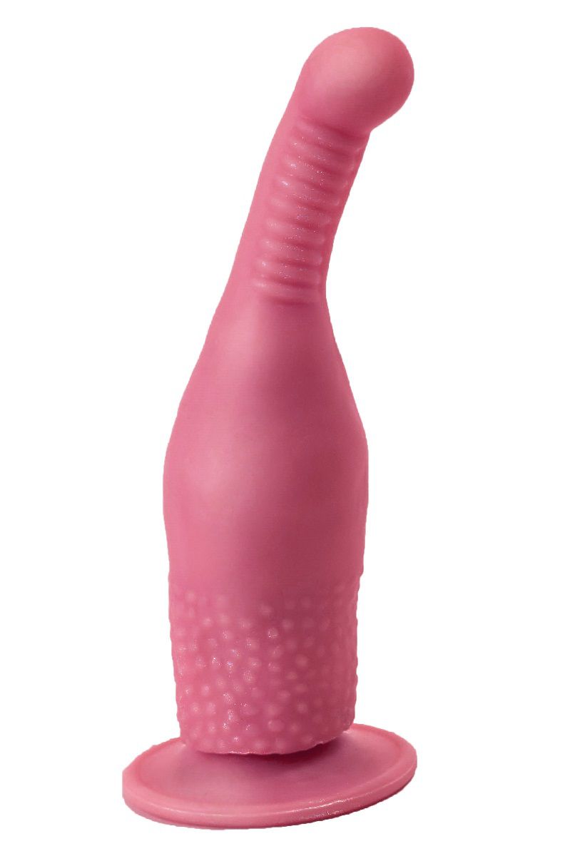 Розовый анальный стимулятор на присоске - 14,5 см. от LOVETOY (А-Полимер)