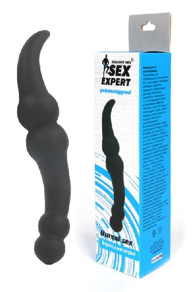 Чёрный стимулятор простаты Sex Expert - 20 см. от Bior toys