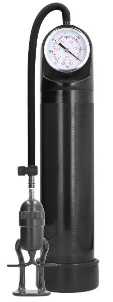 Черная вакуумная помпа с манометром Deluxe Pump With Advanced PSI Gauge от Shots Media BV