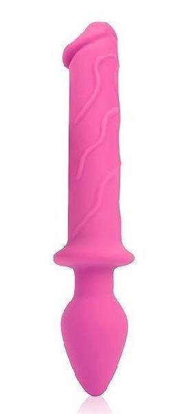 Двусторонний вагинально-анальный стимулятор розового цвета - 23 см. от Bior toys
