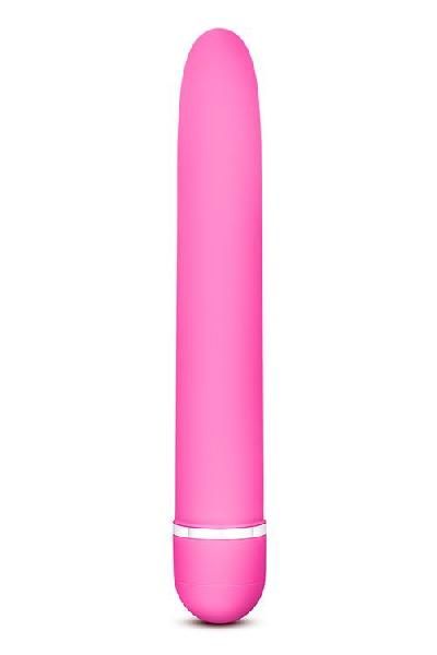 Розовый классический вибратор Luxuriate - 17,8 см. от Blush Novelties
