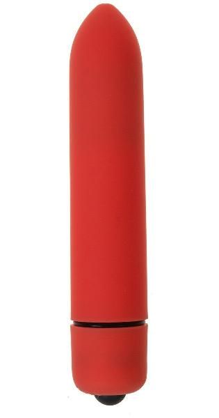 Красная вибропуля с заострённым кончиком - 9,3 см. от OYO