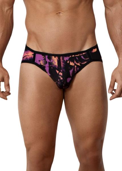 Черные принтованные трусы-джоки Natura Jockstrap от Clever Masculine Underwear