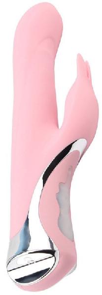 Нежно-розовый вибратор-кролик Rotating Missile Bunny - 24 см. от Chisa