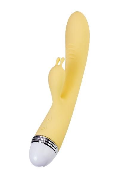 Желтый вибратор-кролик Aster - 22 см. от ToyFa