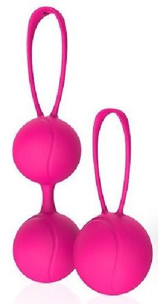 Набор из 2 розовых вагинальных шариков с петельками от Bior toys