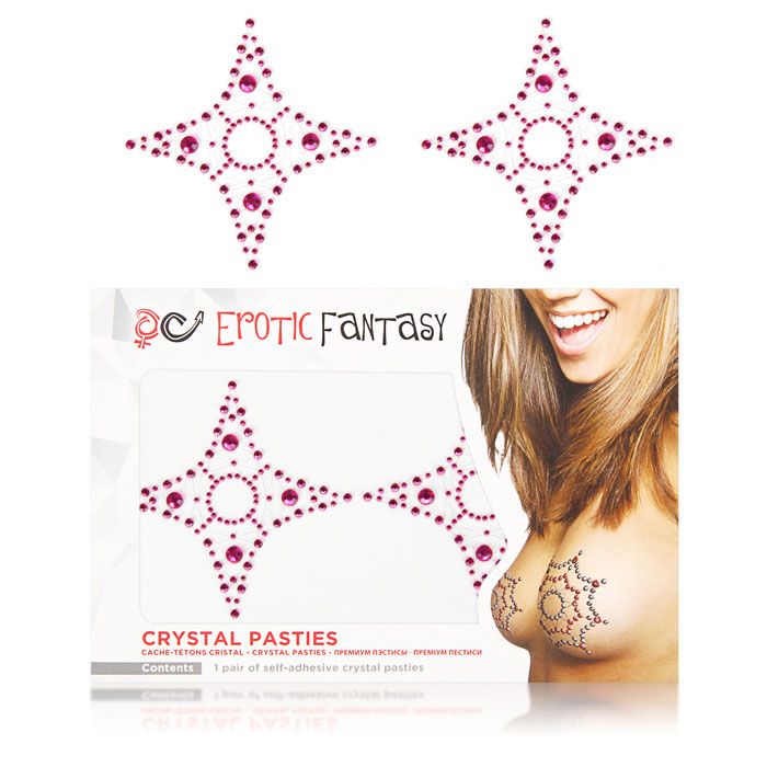 Розовые пэстисы из кристаллов Pink Star от Erotic Fantasy