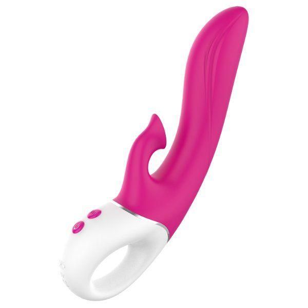 Розовый вибратор-кролик с вакуумной стимуляцией Air Pleasure - 22,5 см. от Dream Toys