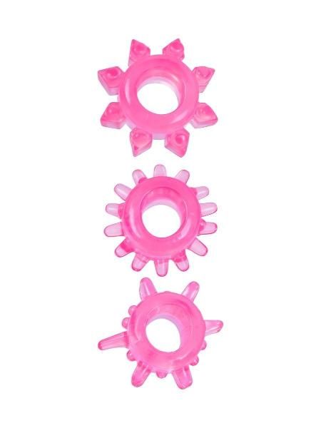 Комплект из трех розовых эрекционных колец от Erowoman-Eroman