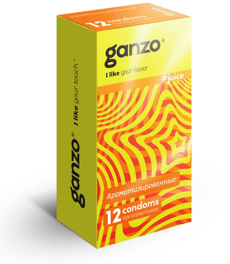Ароматизированные презервативы Ganzo Juice - 12 шт. от Ganzo