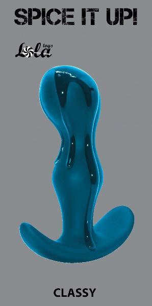 Бирюзовый анальный стимулятор Classy - 11,5 см. от Lola toys