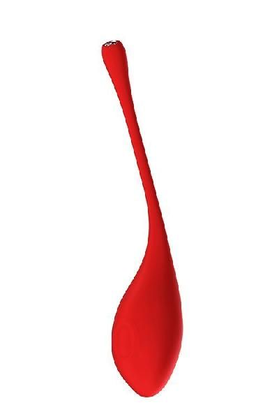 Красный вагинальный шарик METIS на шнурке с кристаллом от Dream Toys